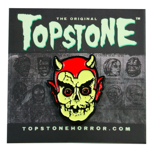 Graveyard Devil Retro Horror Halloween Enamel Pin