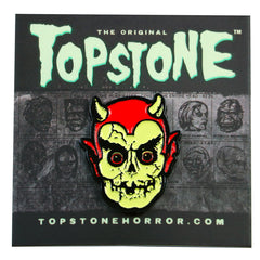 Graveyard Devil Retro Horror Halloween Enamel Pin