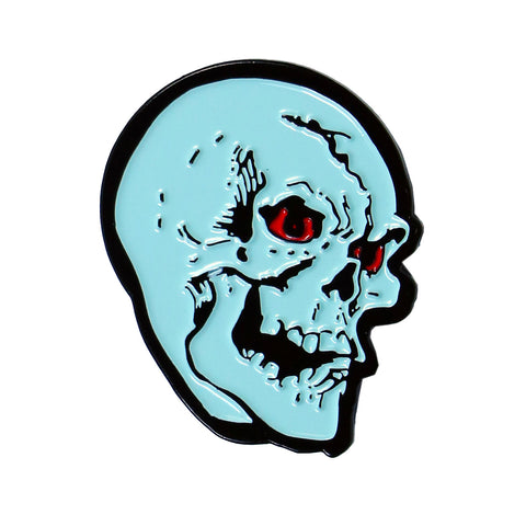 Skull Retro Horror Halloween Enamel Pin