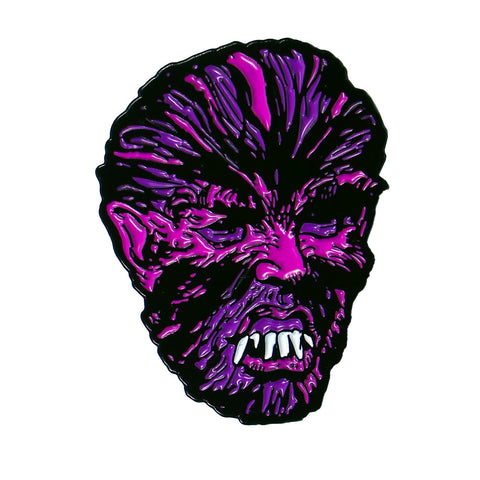 Teen Werewolf Retro Horror Halloween Enamel Pin